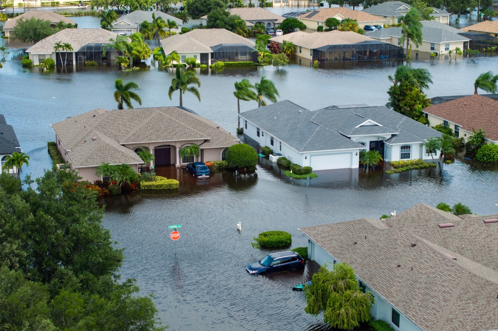 Coastal residential homes experience flooding