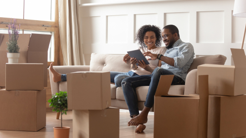 couple buying house